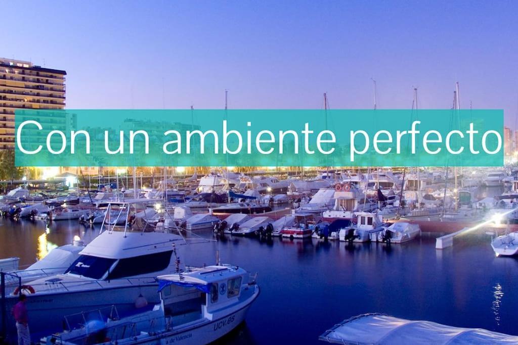 Coqueto Apartamento De Playa Con Piscina Y Terraza バレンシア エクステリア 写真